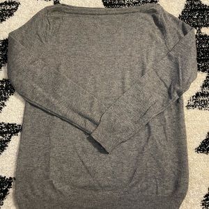 ModCloth grey boatneck sweater button details size medium